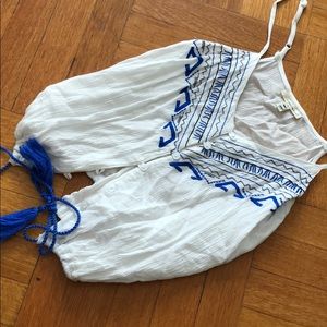 Crisp blue and white top